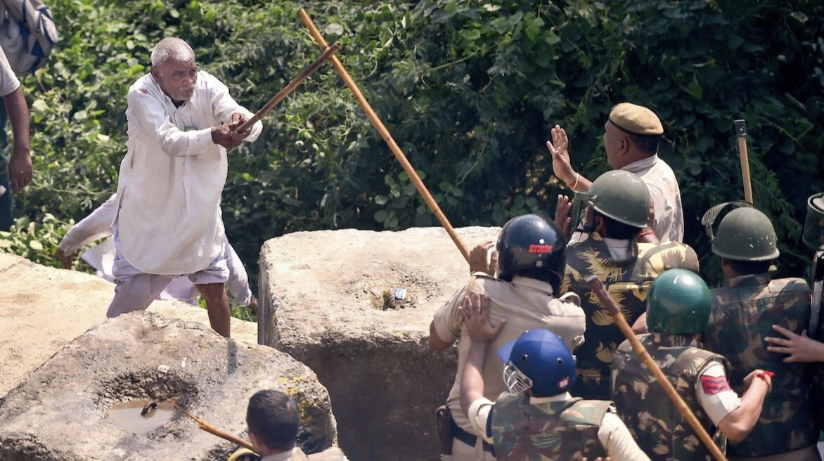 farmer vs police